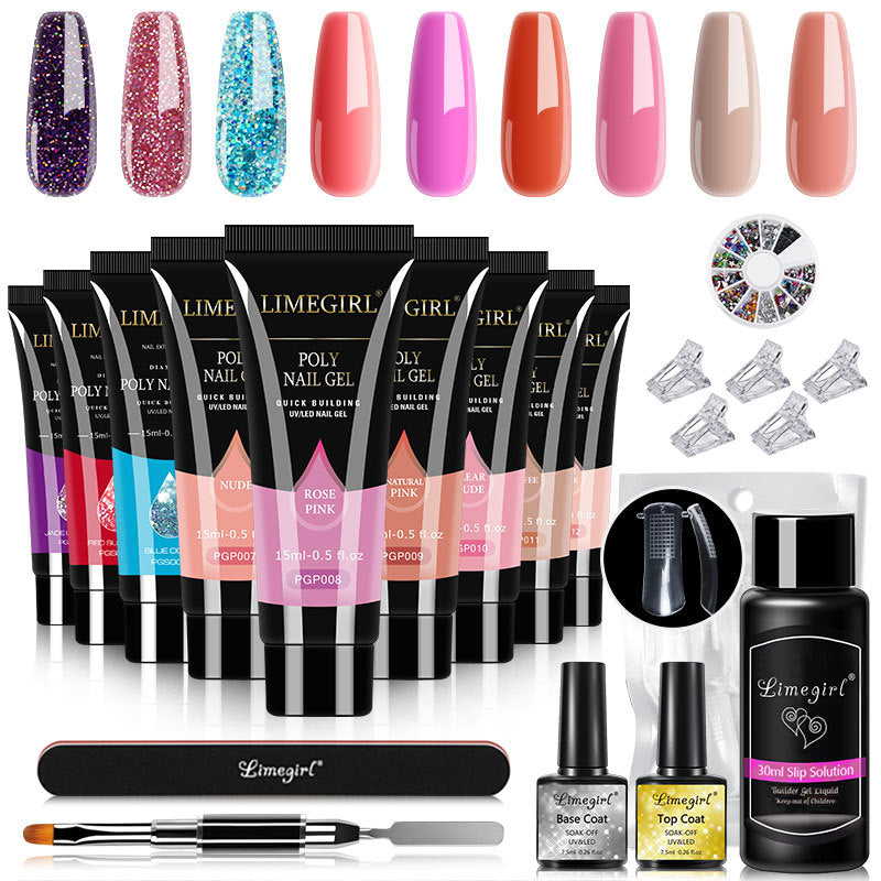 15ML Crystal Extension Ferrule Nail Tip Nail Beauty Tool Set LadyShow.Store