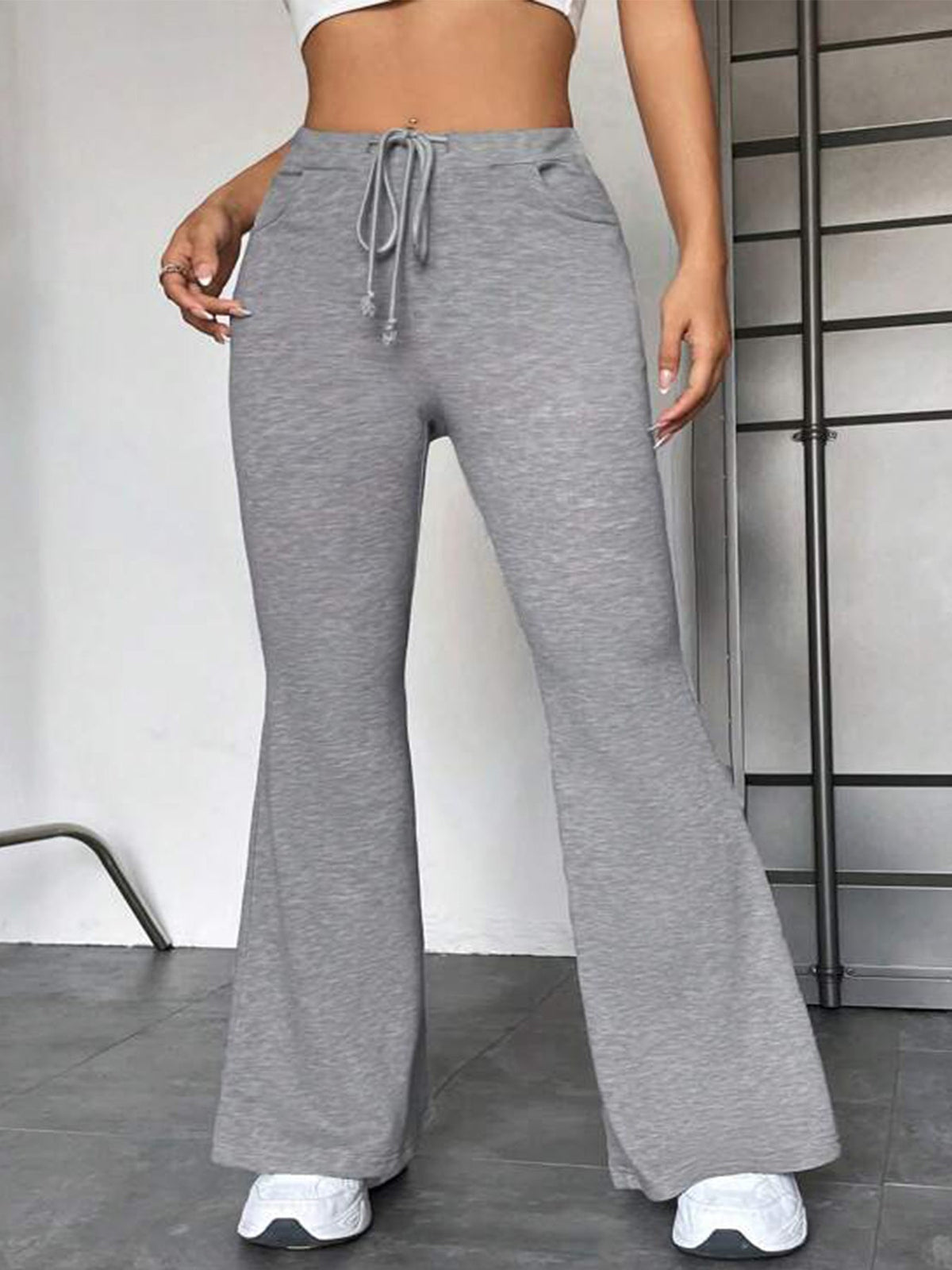 European And American Stitching Yoga Exercise Pants Outdoor Casual Flared Pants NorixaFashion.com