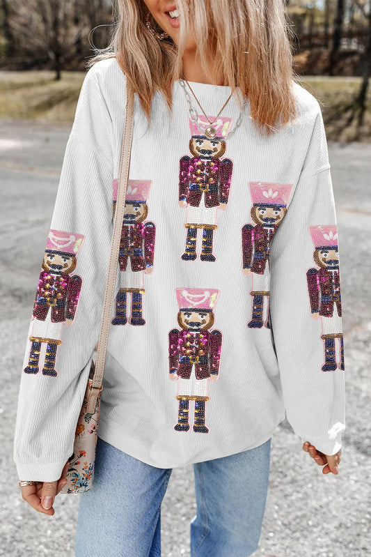 Aria Christmas Fashion Corded Sweatshirt LuxuryLifeWay Online Store