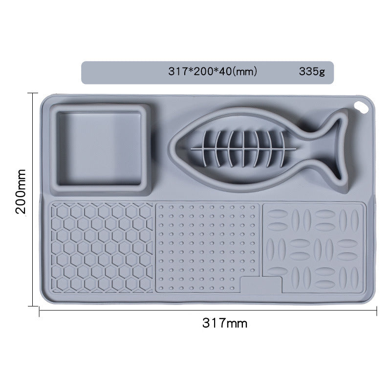 Multifunction Pet Slow Feeder Bowls Dog Licking Mat With Suction Cups For Anxiety Relief Dog Cat Water Drinking Eating Food Pets Fashion