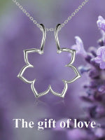 Sterling Silver Ring Holder Keeper Flower Pendant Necklace for Women LadyShow.Store