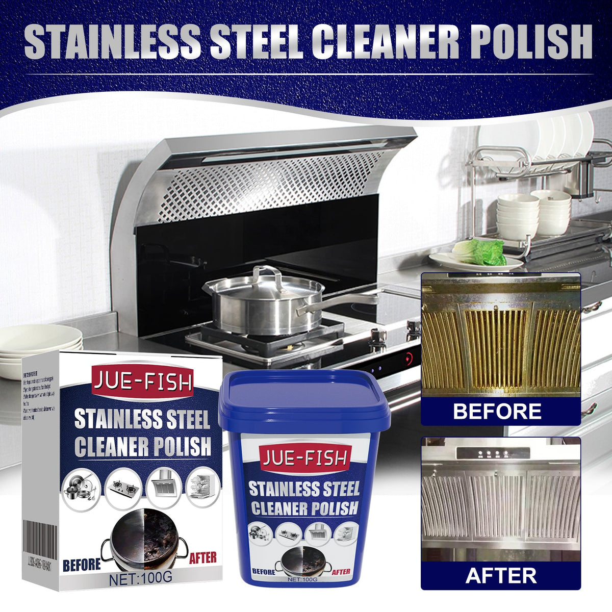 Stainless Steel Cleaning Paste Tri Light Beauty