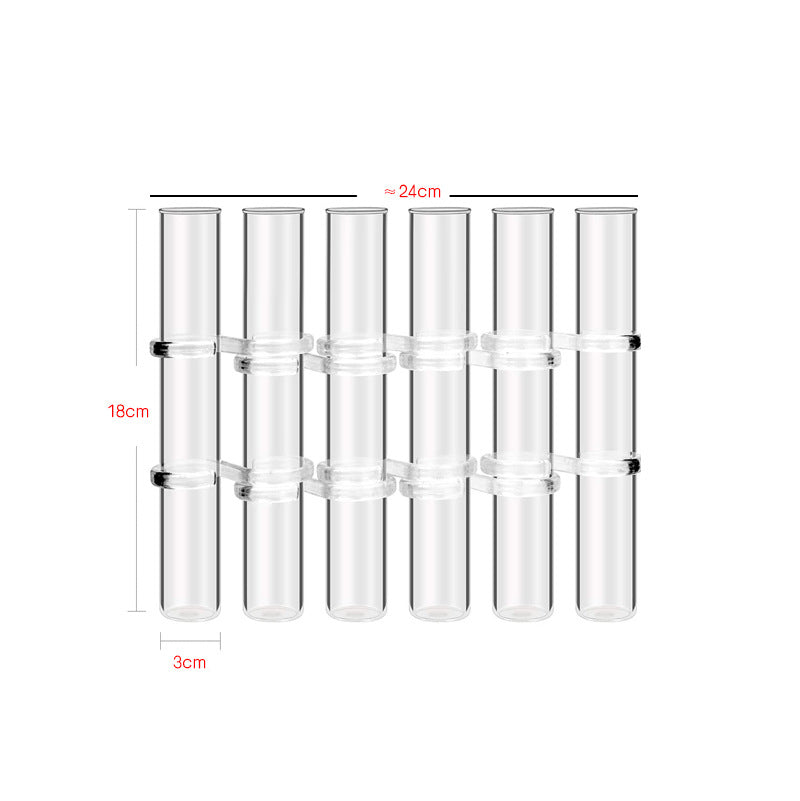 Test Tube Clear Glass Vase For Plant Bottle Flower Pot Hydroponic Container Decor Wedding Party Floral Hinged Flower Vases Home Decor PearlNestDecor.com