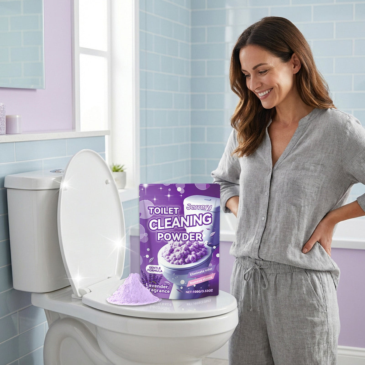 Toilet Cleaning Powder 1 00g-1bag Tri Light Beauty