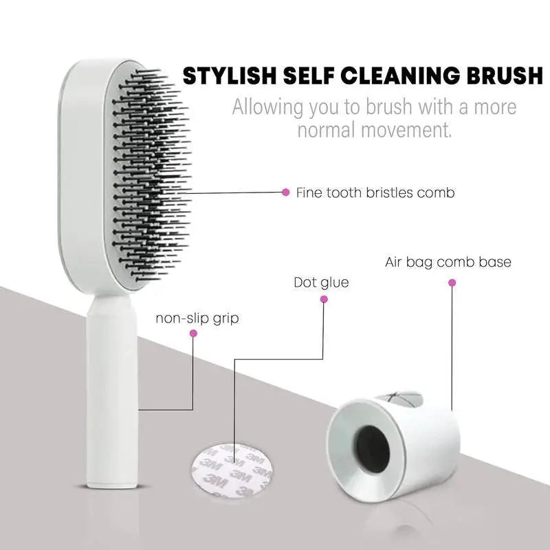 Self-Cleaning 3D  Hair Brush LadyShow.Store