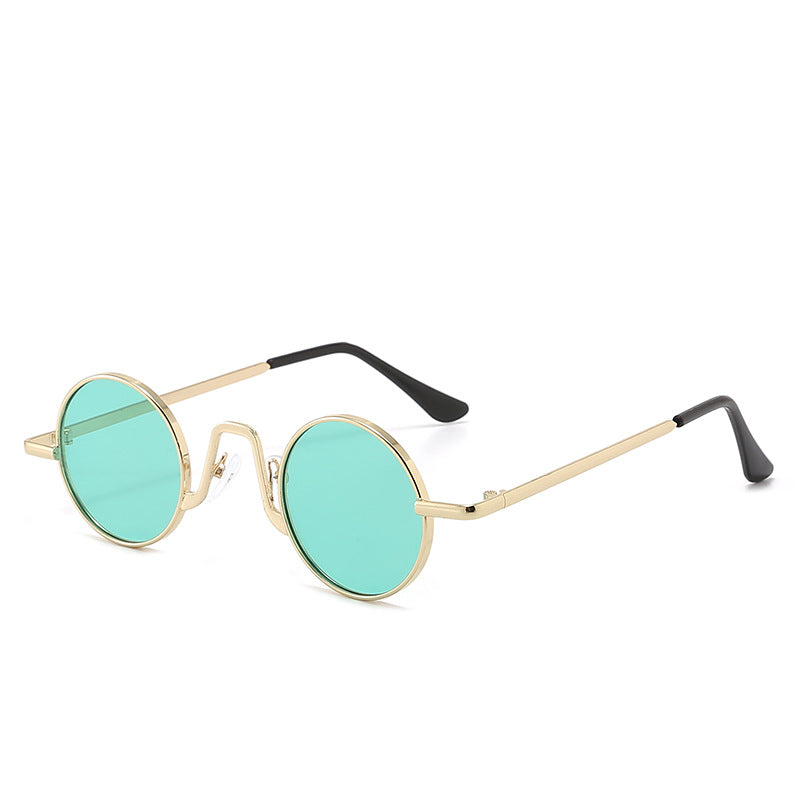 Retro Hip Hop Sunglasses Small Frame Round CJD