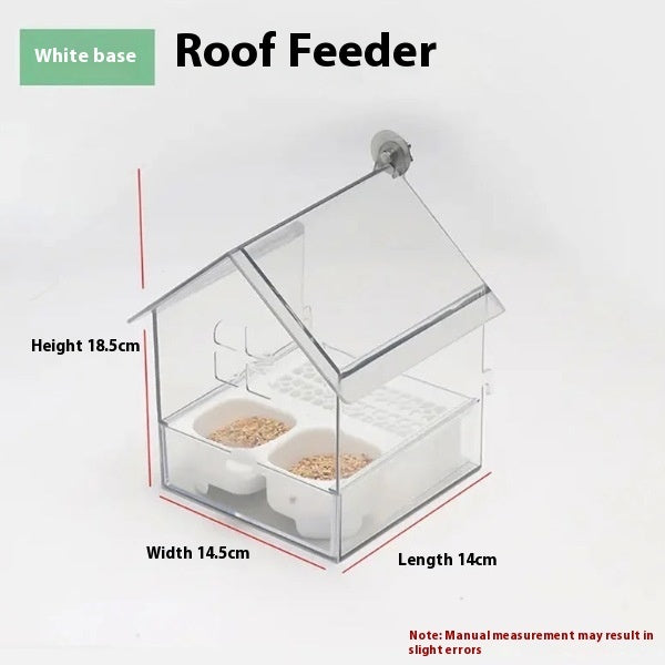 Peony Parrot Feeder Villa Transparent Pets Fashion