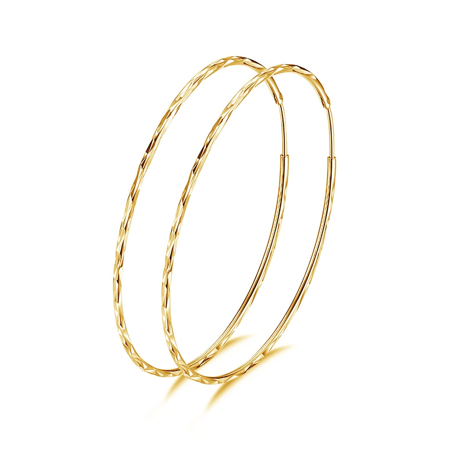 925 Sterling Silver Circle Endless Hoop Earrings as Gifts for Women LadyShow.Store