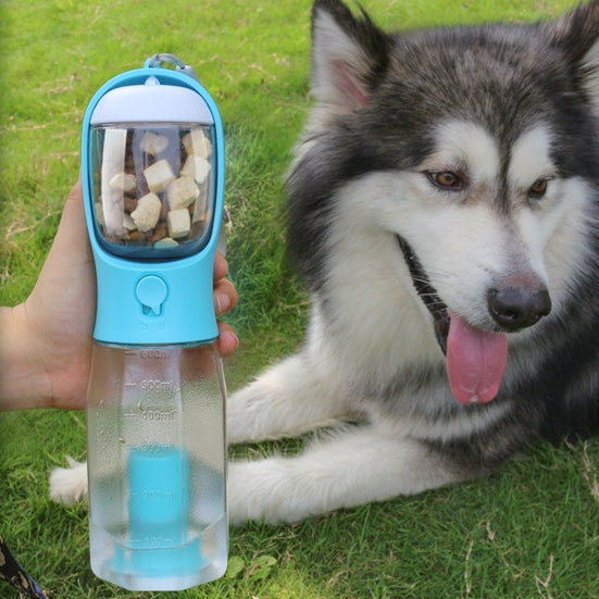 Portable Cat Dog Water Bottle Food Feeder Drinker Poop Dispenser 3 In 1 Leak-proof Multifunctional Dog Water Bottle Pet Products Pets Fashion