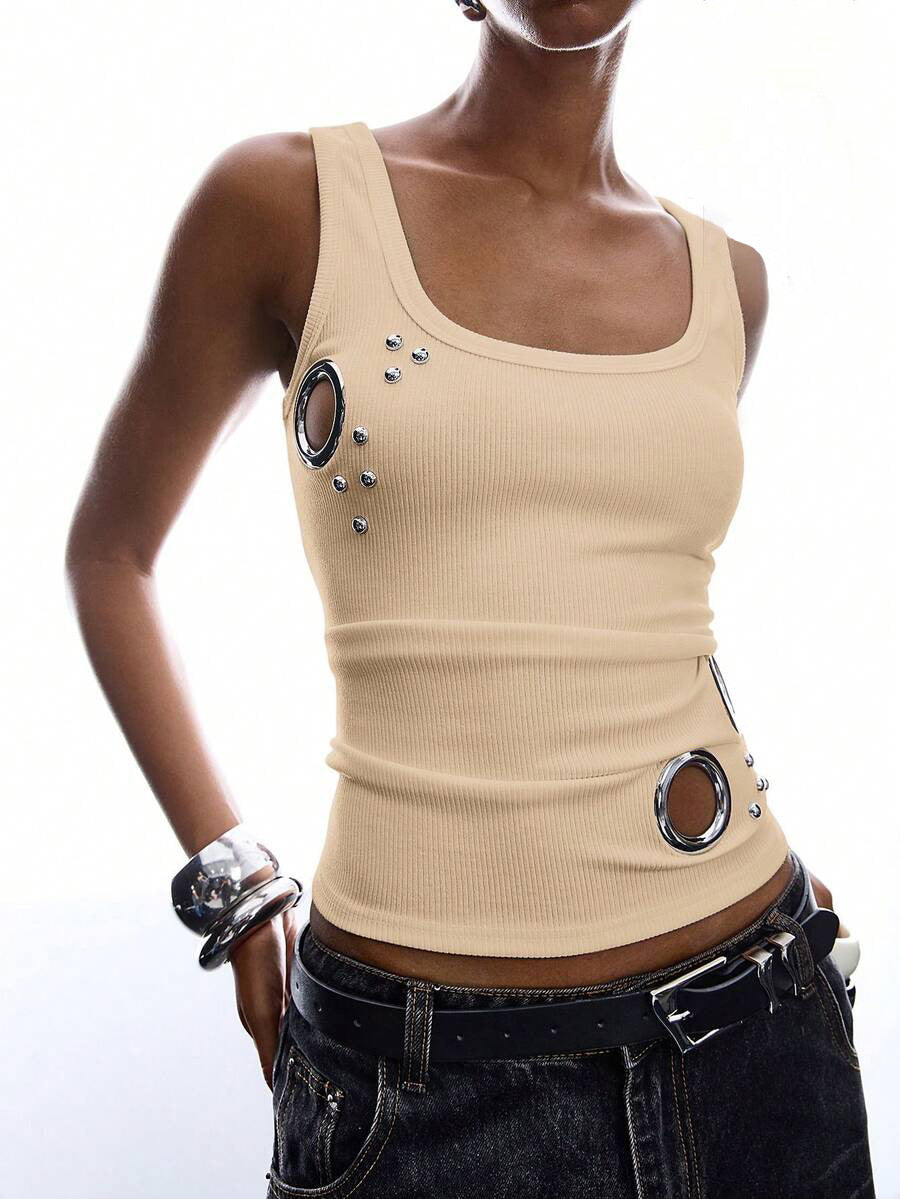 Fashionable Slim-fit Solid-color Tank Top For Women NorixaFashion.com