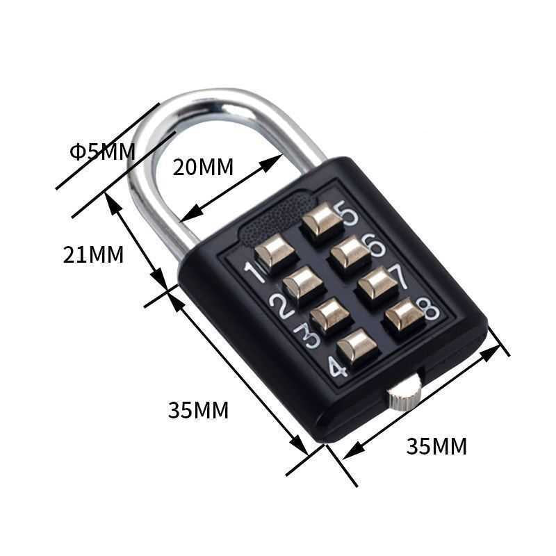 Mechanical 8-digit Key Lock Password Lock Padlock