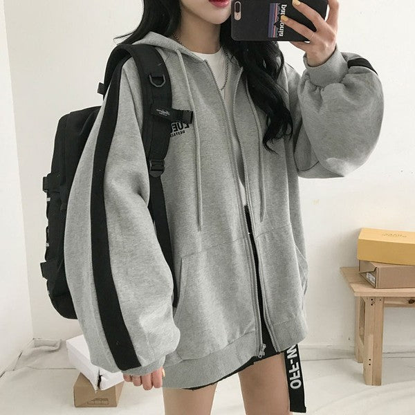 Student Sports Long Sleeved Jacket Grey