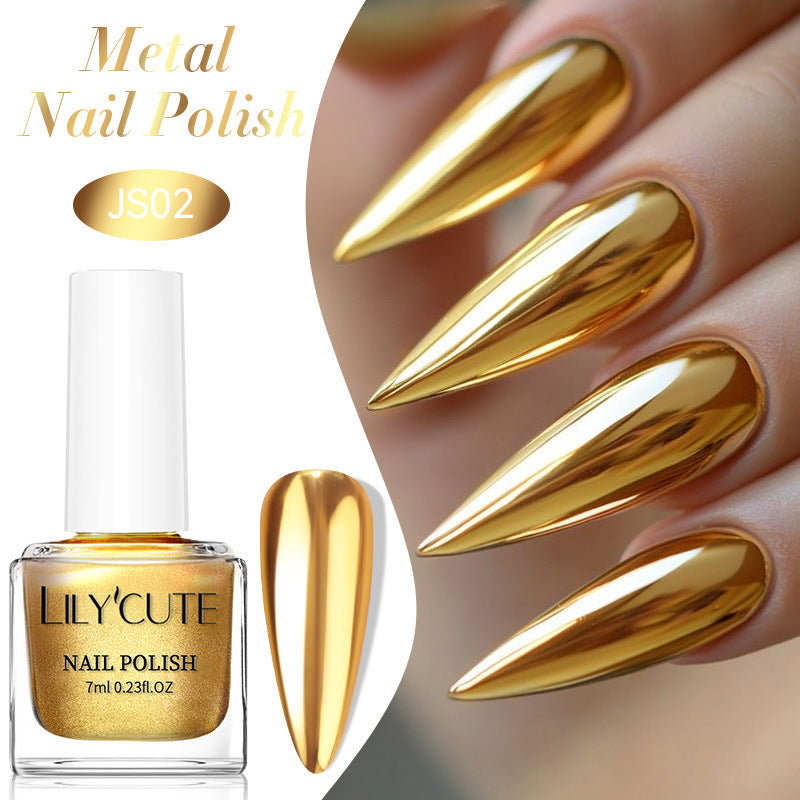 Quick-dry Metallic Mirror Nail Polish, No Baking Required LadyShow.Store