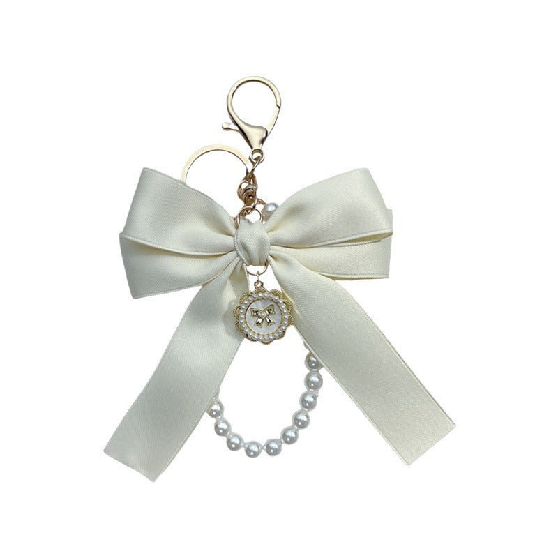 Bow Pearl Metal Keychains Decoration LadyShow.Store