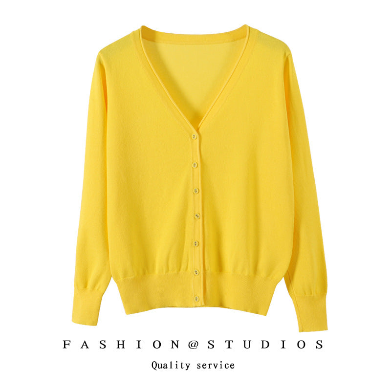 Women's Slim-fit SpringAutumn Plus-size Knitted Cardigan LadyShow.Store