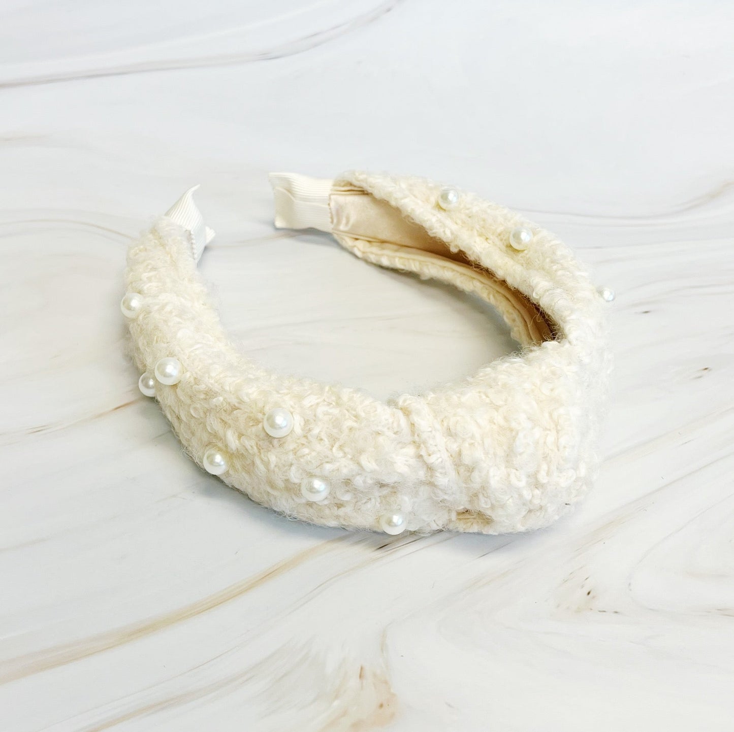 Pearl And Tweed Knotted Headband LadyShow.Store