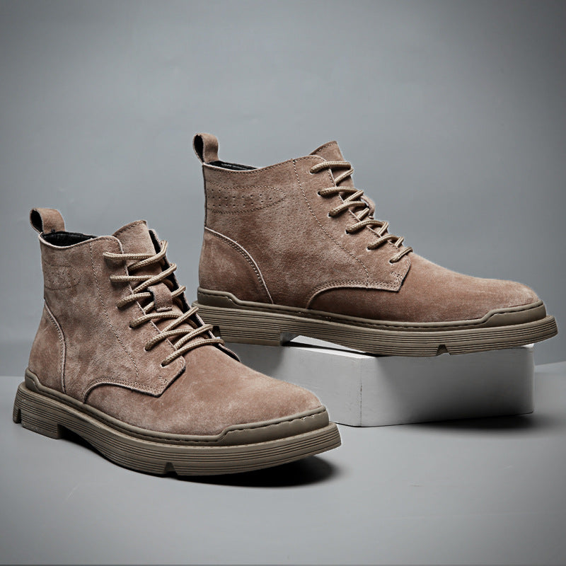 Workwear Shoes Mid-help War Wolf Tide Men's Boots British Style Desert Boots Best YouTube Store
