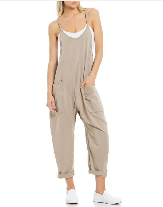 Women's Pocket Knit Jumpsuit Pi-Mart