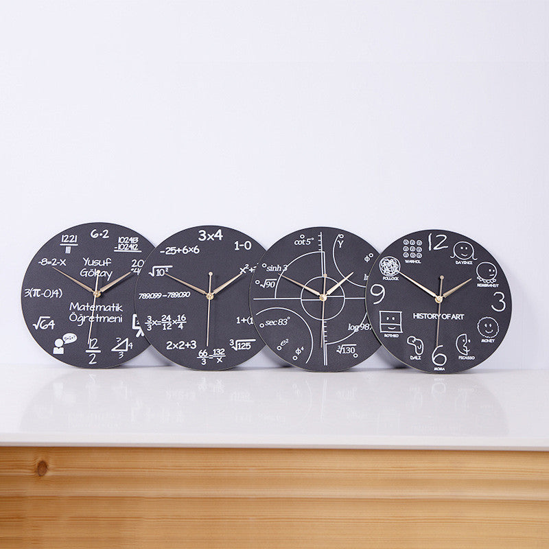 Living Room Creative Function Formula Wall Clock PearlNestDecor.com