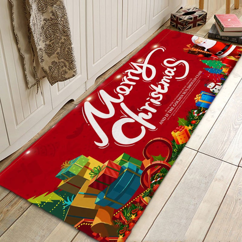 Santa Claus Flannel Absorbent Floor Mat