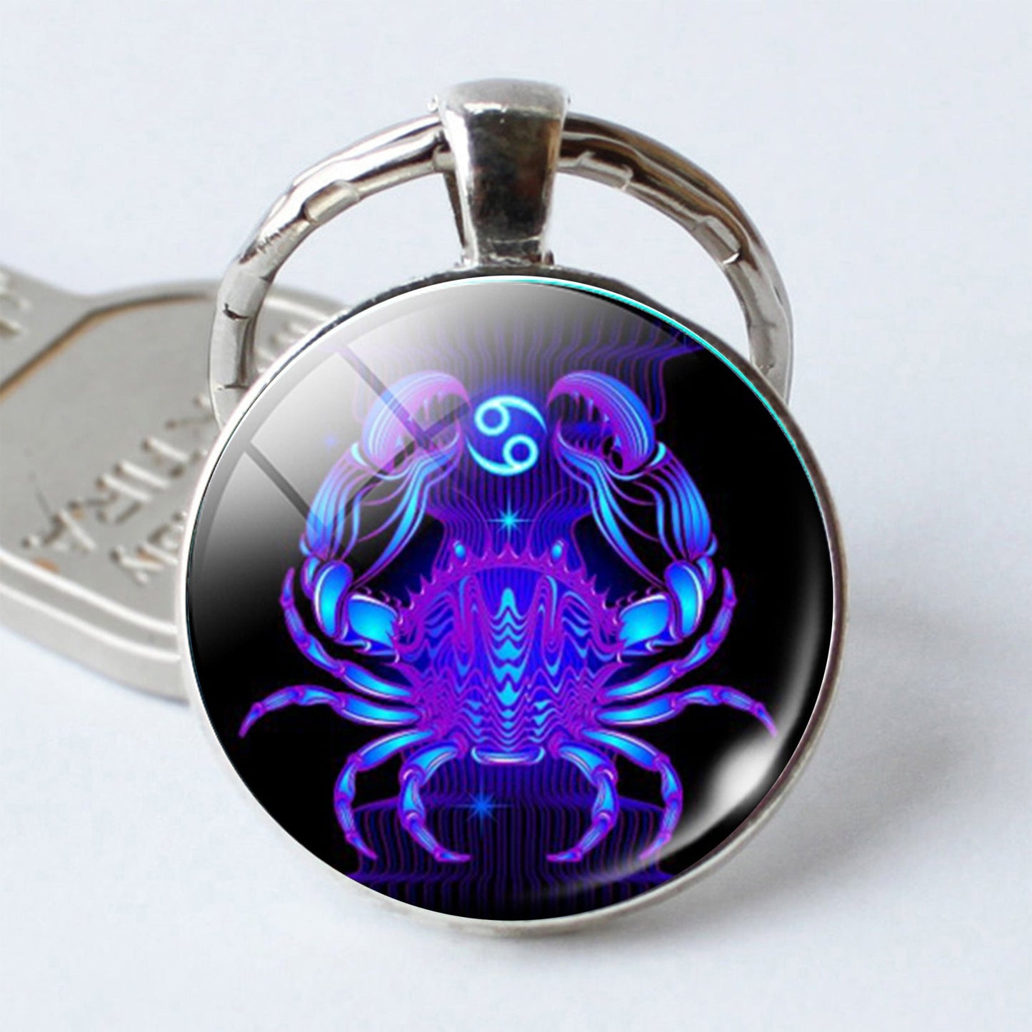 Twelve Constellation Time Stone Metal Keychains LadyShow.Store