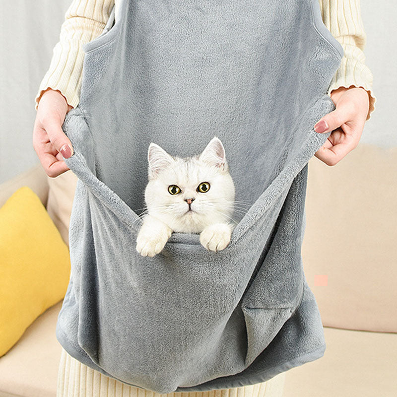 Touch The Cat Clothes Pets Apron Non-stick Anti-grab Soft Plush Camisole Pinafore For Pets Pets Fashion