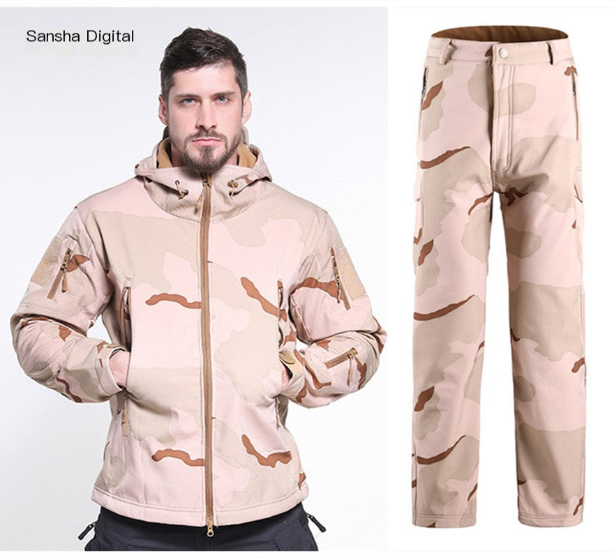 Men's Waterproof Camouflage Fishing Jacket and Pants Set Pi-Mart