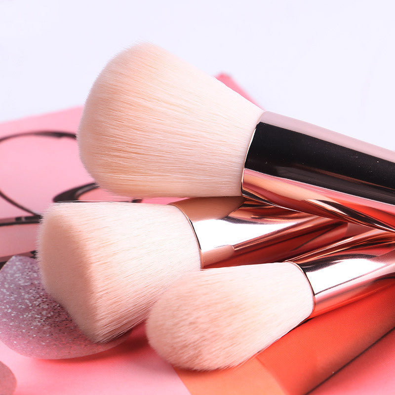Makeup Brush Set with Wooden Handle and Brush Bag LadyShow.Store