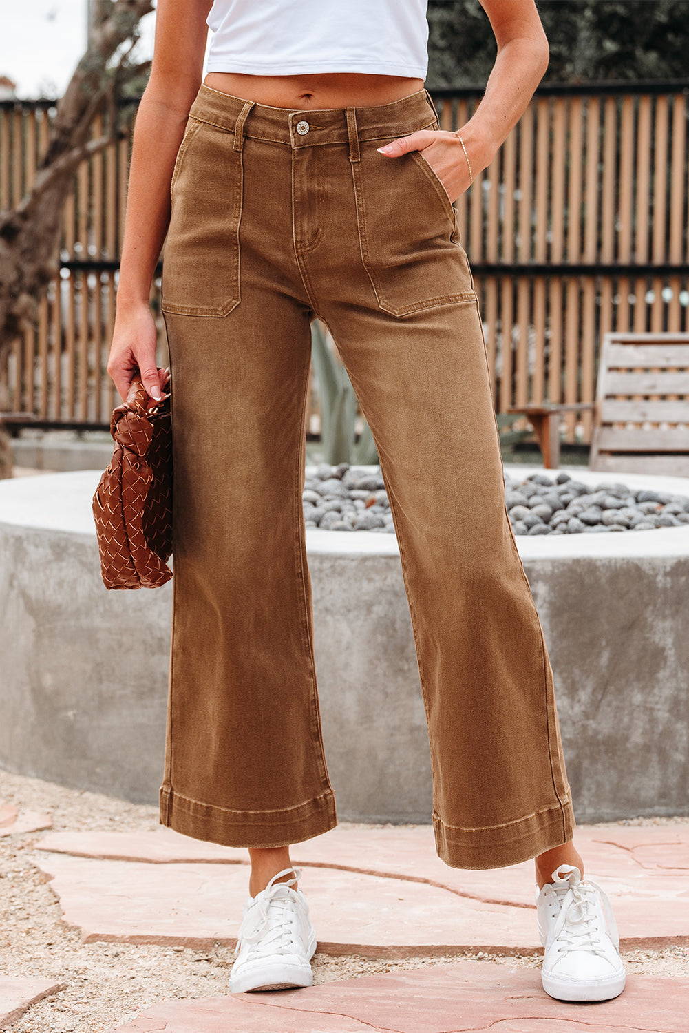 Courtney Cropped High Rise Wide Leg Jeans LuxuryLifeWay Online Store