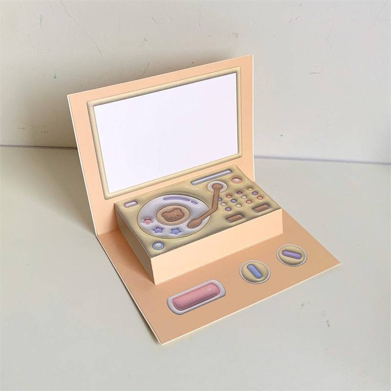 Phonograph Birthday Gift Creative Stereoscopic Greeting Cards CJD