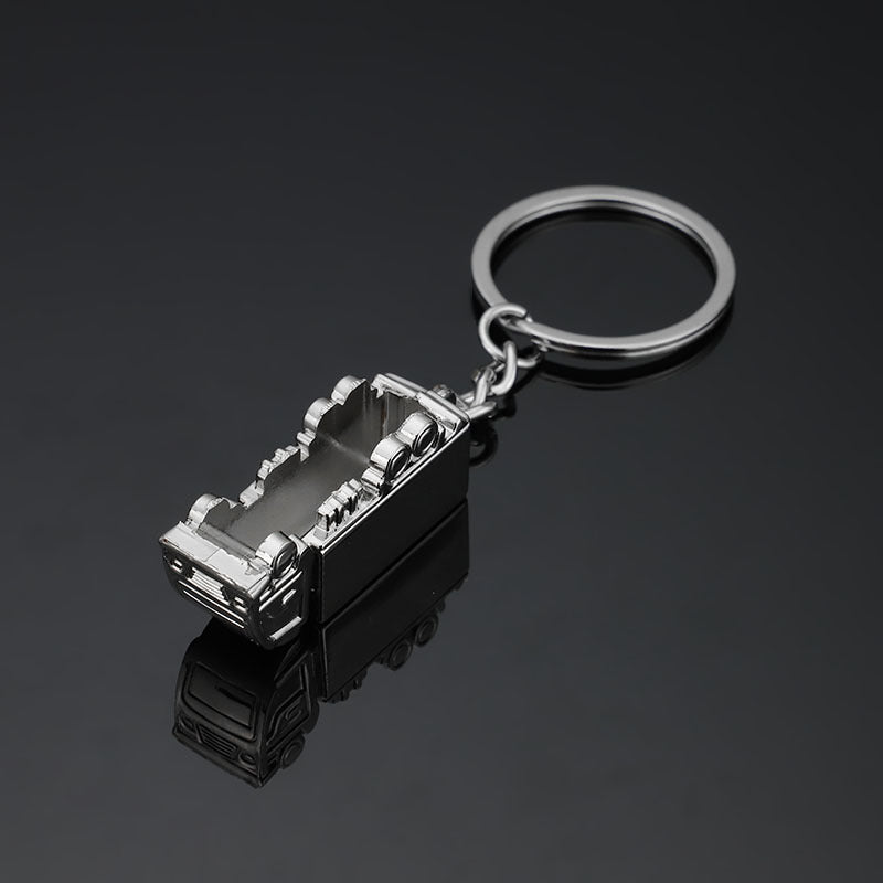Creative Three-dimensional Truck Model Metal Keychains Car Advertising Pendant Accessories LadyShow.Store