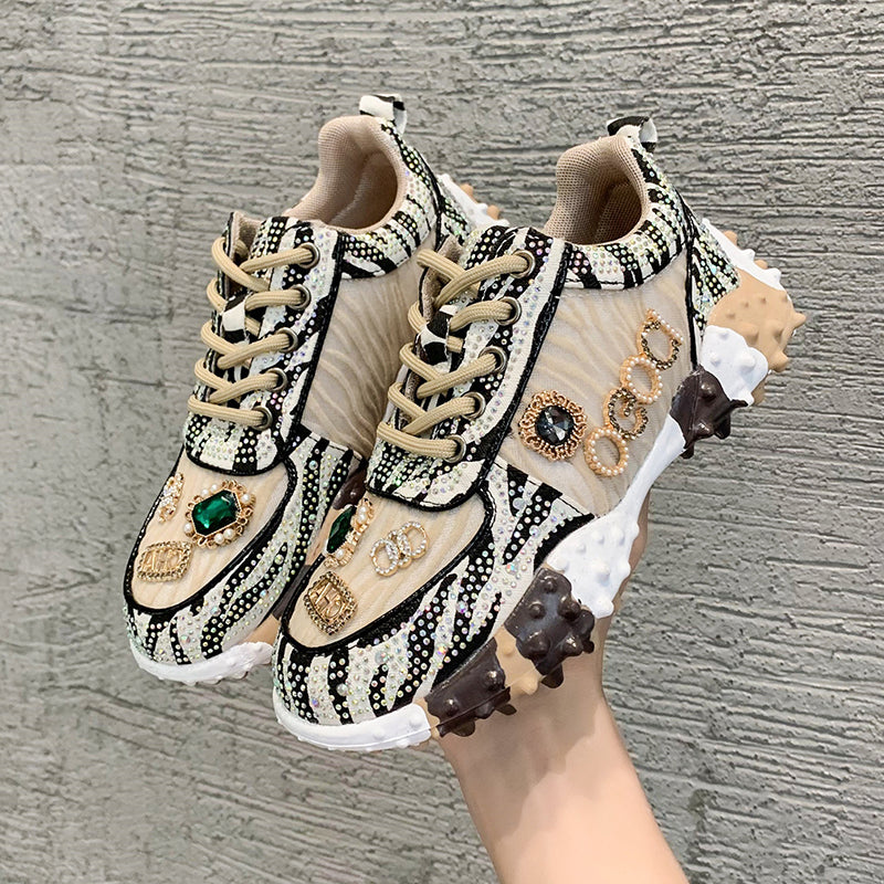 Luxury Designer Rhinestone Women's Casual Sports Shoes LadyShow.Store