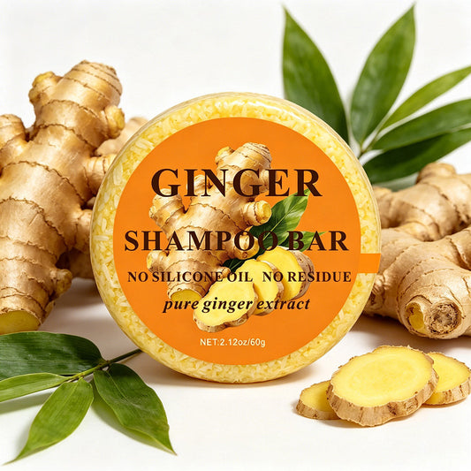 Round Label Ginger Shampoo Bar Tri Light Beauty
