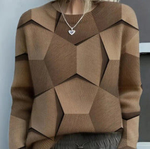 3D Digital Print Flannel Christmas Women's Round Neck Sweatshirt Autumn Winter LadyShow.Store