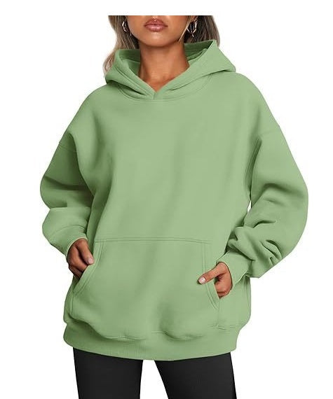 2026 New Arrival Womens Solid Color HoodieFashion Loose Casual Athletic Sweatshirt For Ladies NorixaFashion.com