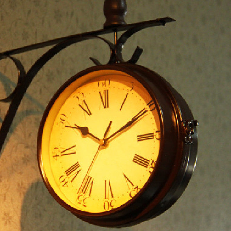 Tieyi Retro Creative Home Wall Clock PearlNestDecor.com