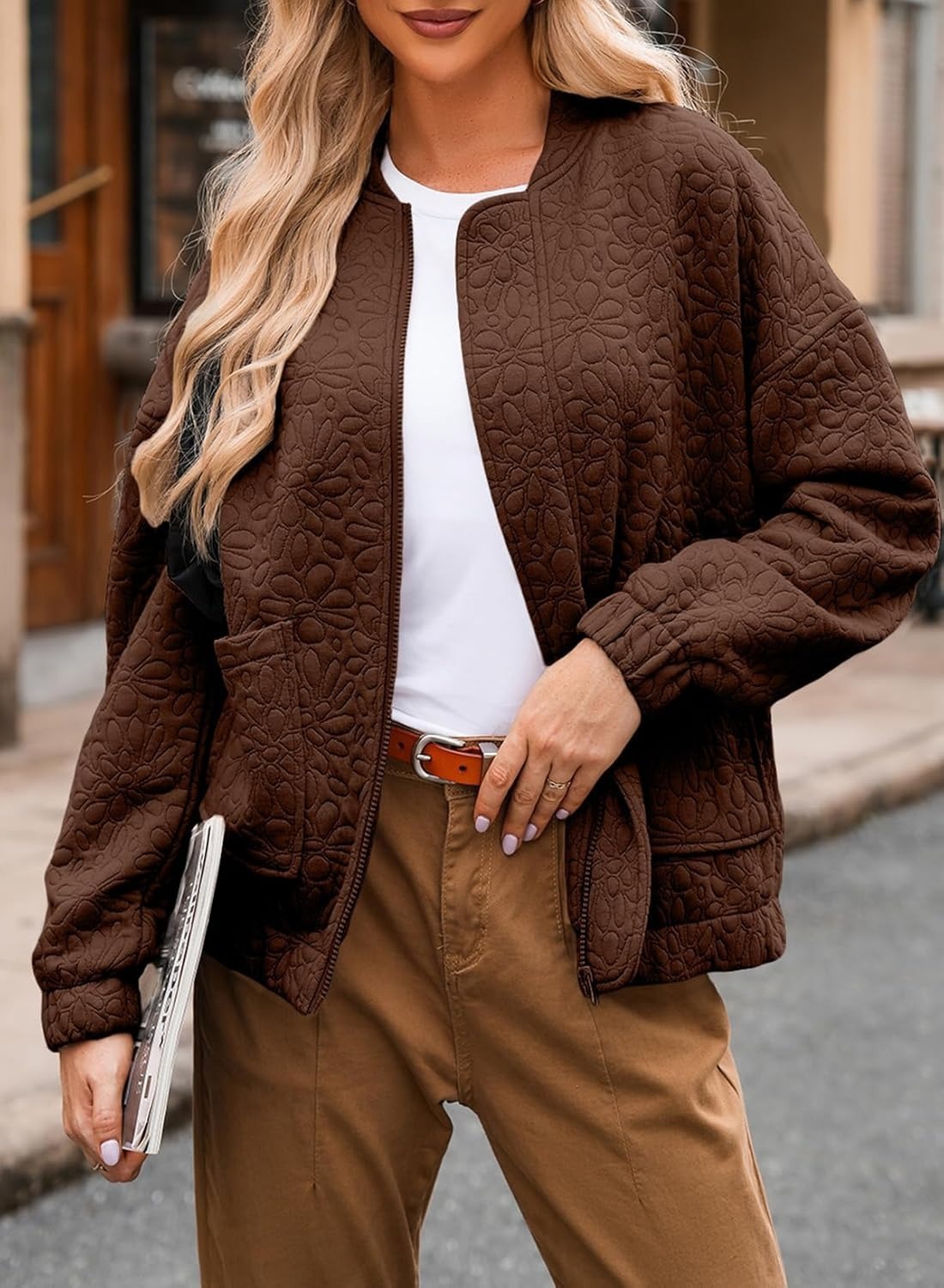 2026 Fall Winter New Arrival Hotselling Women's SolidTexturedCasualOpenFront Cardigan Coat NorixaFashion.com
