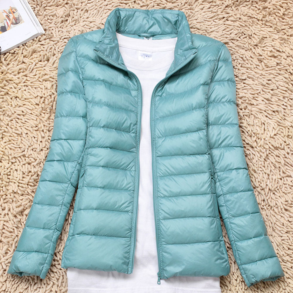 Women's Lightweight Short Stand Collar Down Jacket CJD