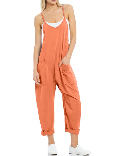 Women's Pocket Knit Jumpsuit Pi-Mart