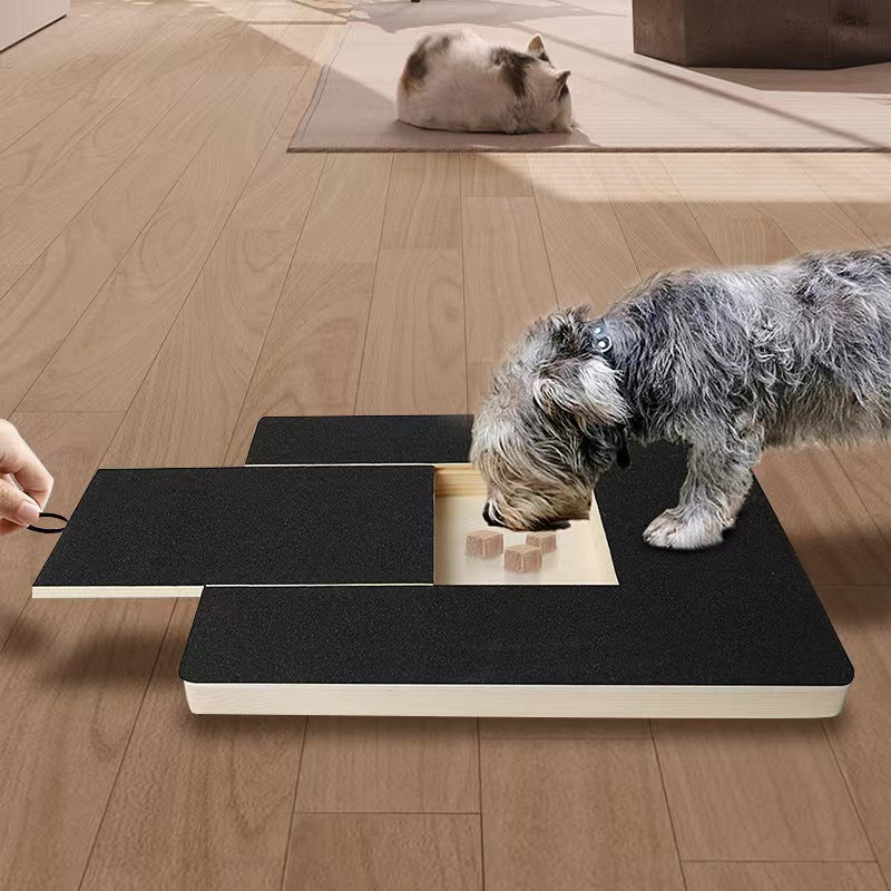 Pet Wooden Nail Scraper Board - Solid Wood Dog Nail File Grooming Tool For Natural Nail Trimming And Maintenance Toy Built-in Treat Box Dog Sandpaper Board Scratcher Pet Products Pets Fashion