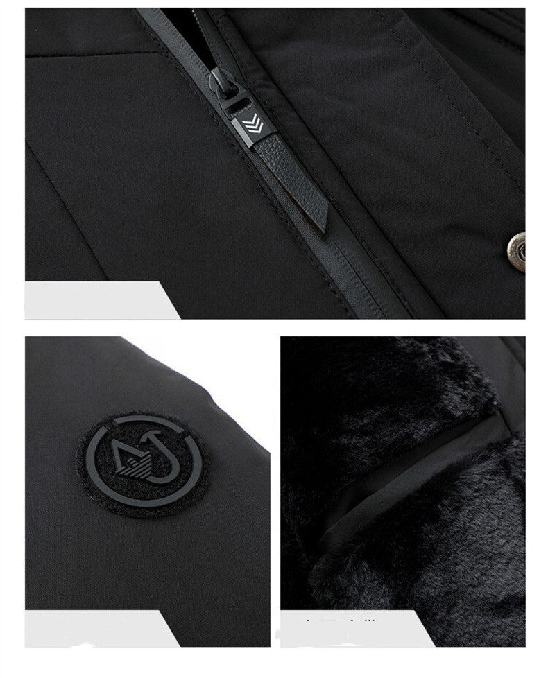 Men's Coat Winter Thick Cotton Clothing Removable Hat Best YouTube Store