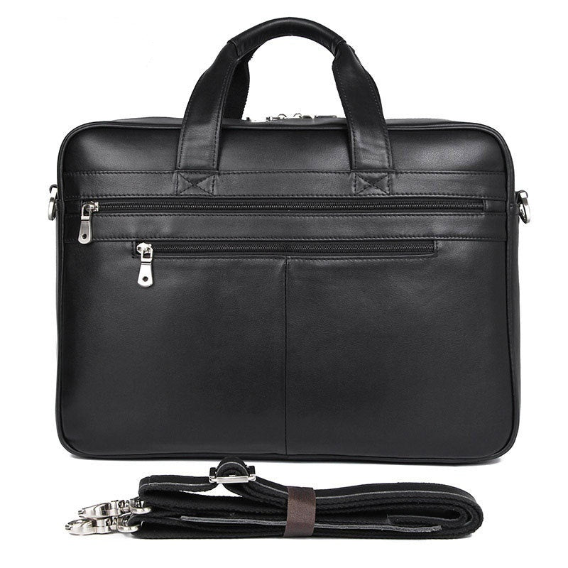 Leather Handbag Briefcase Napa Leather Comfortable Texture Men's Real-leather Bag LadyShow.Store