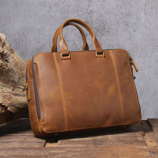 Men's Official Leather Business Handbag LadyShow.Store