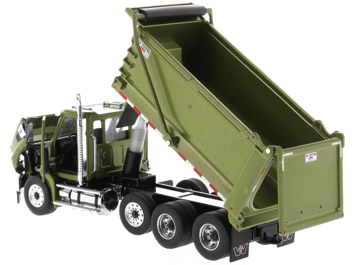 Western Star 49X SBFA OX Bodies Stampede Dump Truck Olive Green Metallic "Transport Series" 1/50 Diecast Model by Diecast Masters LuxuryLifeWay Online Store