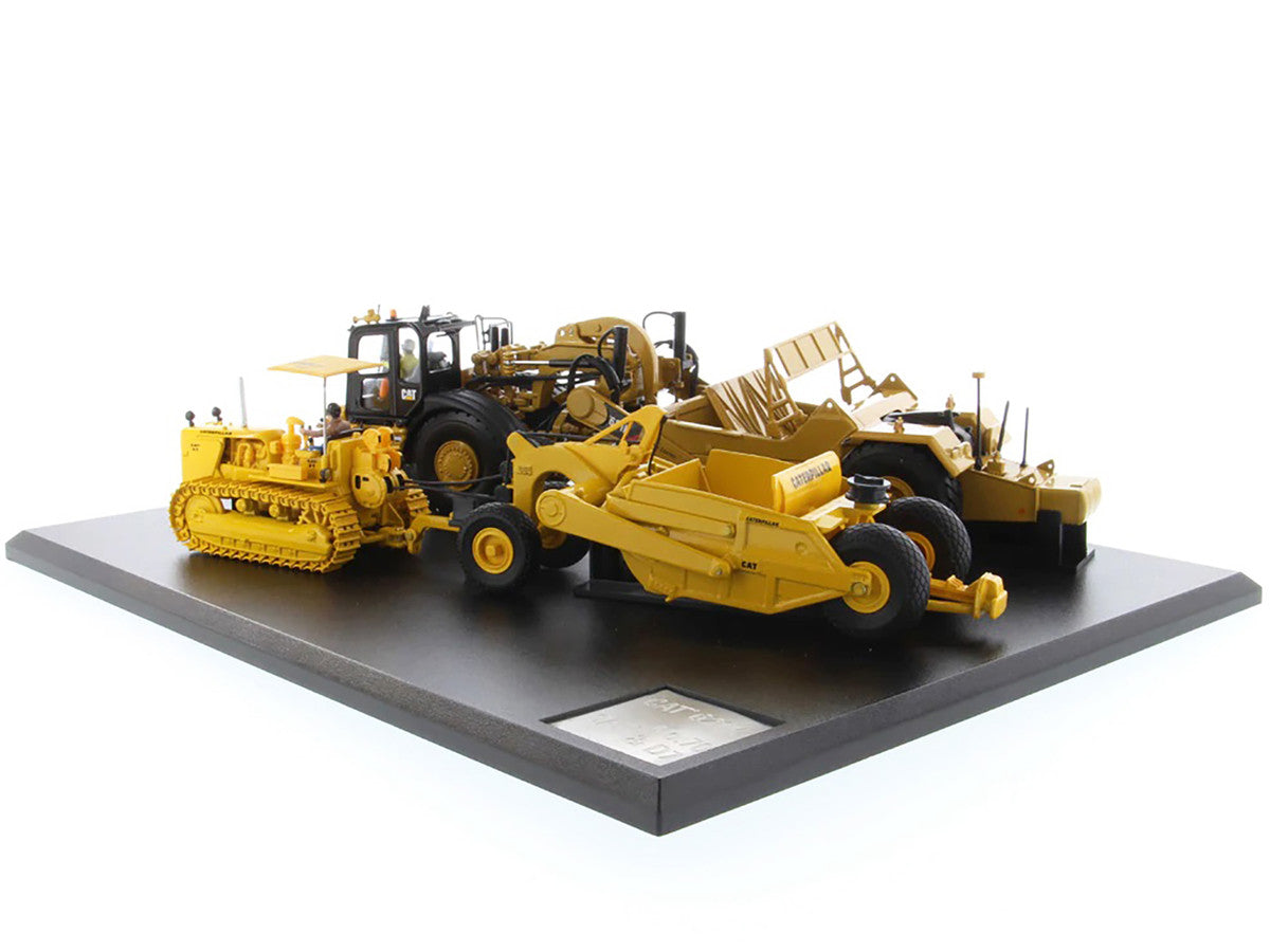 CAT Caterpillar 621K Tractor Scraper and CAT Caterpillar D7 Track-Type Tractor with No. 70 Scraper Set "Evolution Series" 1/50 Diecast Models by Diecast Masters LuxuryLifeWay Online Store