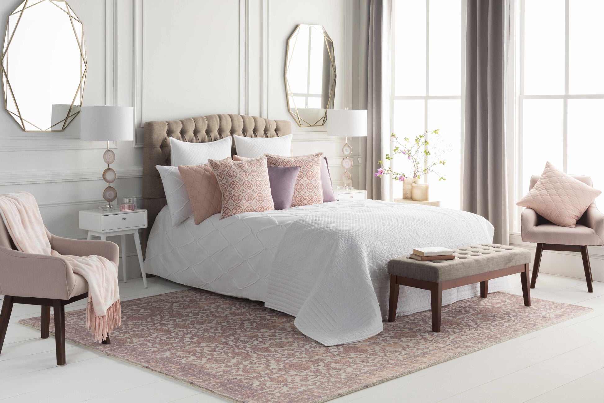 Gutalac White Quilted Bedding LuxuryLifeWay Online Store