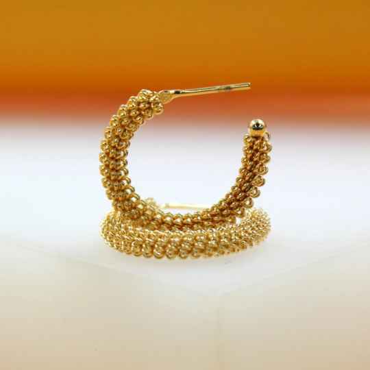 18K Gold Filled Spike Open Hoops LuxuryLifeWay Online Store