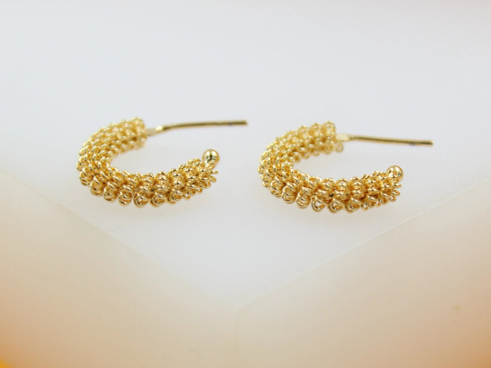 18K Gold Filled Spike Open Hoops LuxuryLifeWay Online Store