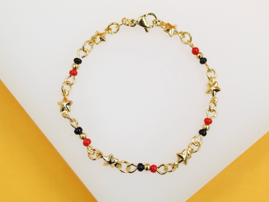 Gold Filled Azabache Beaded Bracelet LuxuryLifeWay Online Store