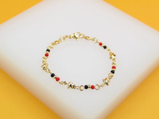 Gold Filled Azabache Beaded Bracelet LuxuryLifeWay Online Store